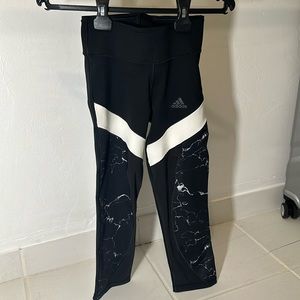 adidas Black and White Marble-Accented Leggings